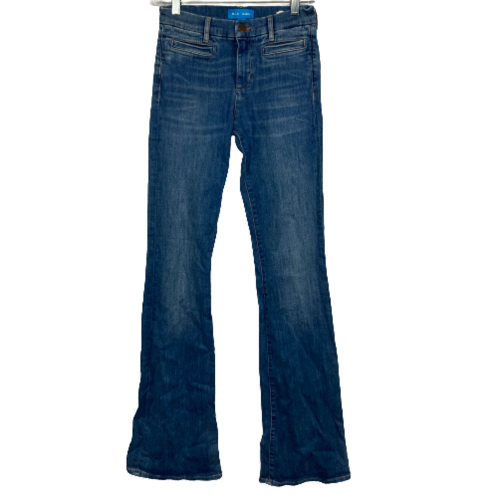 M.I.H Marrakech Jeans Womens Sz 26 Blue‎ Stretch High Rise Kick Flare Denim